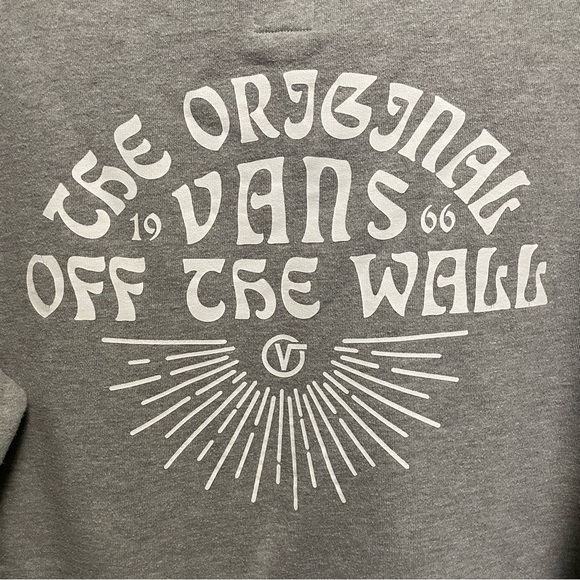 Vans Off The Wall Gray Crewneck Sweatshirt Men’s Small - Picture 5 of 9
